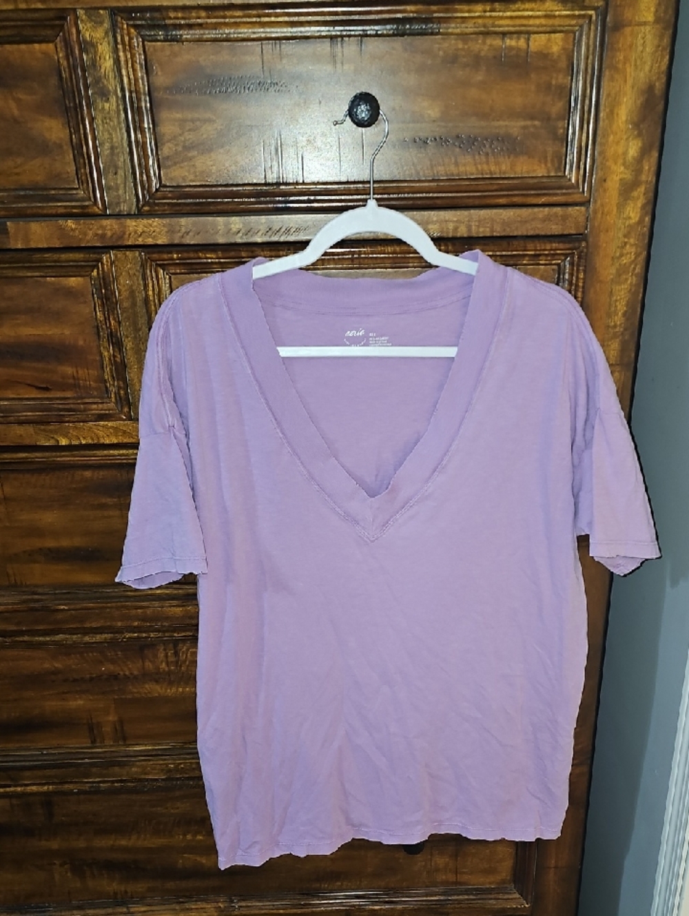 Aerie Womens Sz Small Oversized Vneck Tshirt!! Purple!!